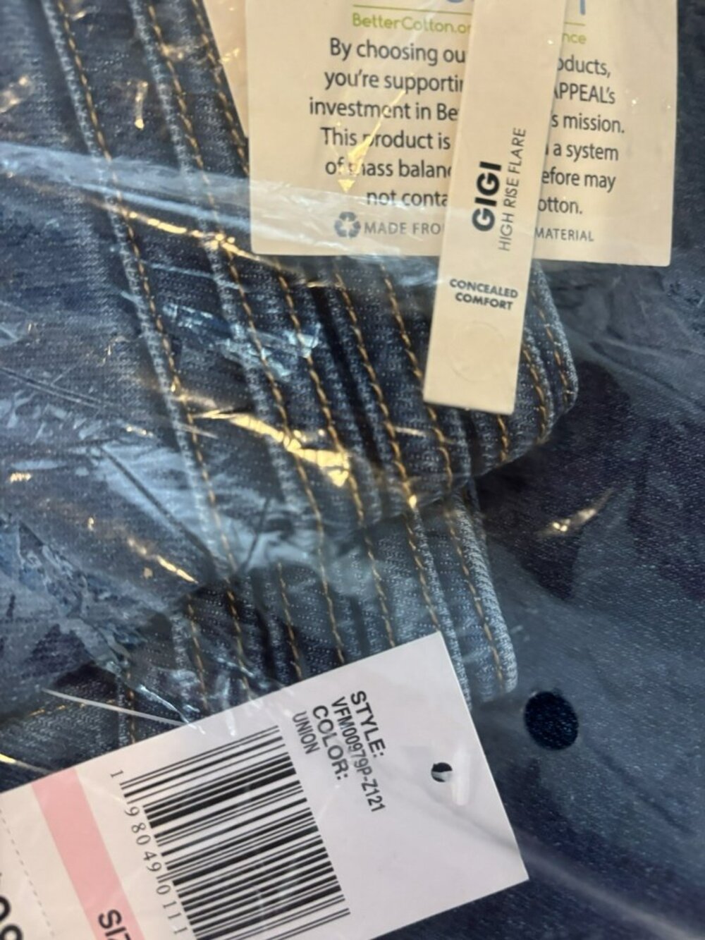 Curve Appeal Heritage Luxe Gigi High Rise Flare Jeans Womens 10/30 Dark Wash NWT - Picture 10 of 10